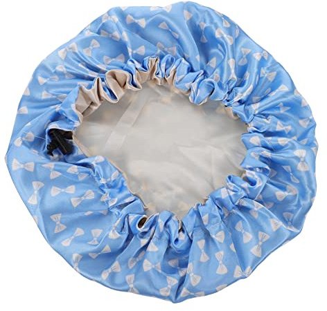 DEARMAMY Bonnet de Bain Réglable pour Garçon et Filles 1 Pièce Taille Unique Double Couche Confortable pour Dormir et Se Laver Couvre-Cheveux Réutilisable