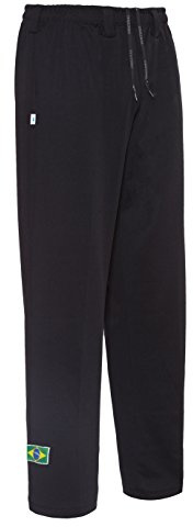 JL Sport Authentic Brazilian Capoeira Martial Arts Pants - Unisex (Black Blue)