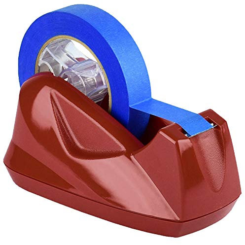 Acrimet Dispenser per Nastro Adesivo Jumbo Premium, Plastica, Antiscivolo (Resistente) (Rosso)