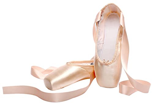 M&Catree Professionella balettskor, dansskor med sytt band för flickor kvinnor, Satin, 39 EU