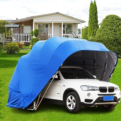 Tienda de campaña plegable resistente para coche, cochera semiautomática para todo tipo de clima, refugio de garaje portátil para actividades al aire libre y camping
