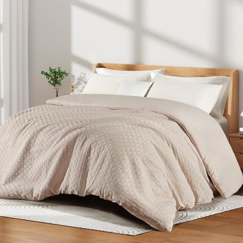 Whale Flotilla Edredón Nórdico 155 x 220 cm, Edredón de Microfibra 300GSM para Cama 80/90, Cálido, Suave y Cómodo, Transpirable para 4 Estaciones, Beige
