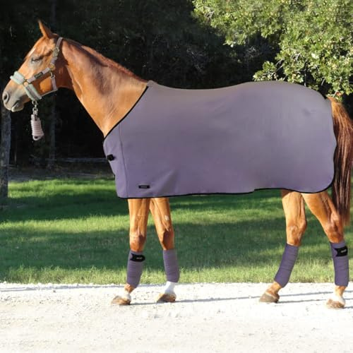 Set Coperta, Cavezza, Longhina, Fasce Horses, Cavezza Cavallo, Longhina Cavallo, Coperta Cavallo Versatile, Fasce da Lavoro Confortevoli per le Esigenze Equestri (Lilla, 155 cm)