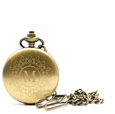 AURUM Taschenuhr mit Gravur farbe Altgold