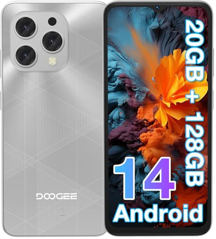 DOOGEE Smartphone N55 Plus, 20GB RAM + 128GB ROM(TF 1TB), 6,56 HD+ 90Hz Telefono, Android 14, Octa Core, 13MP+8MP Cellulare, 4G Dual SIM, Face ID, 5150mAh, OTG, GPS Smartphone