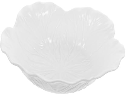 DOITOOL Vassoio da pranzo creativo fruttiera decorativa ciotola da portata in porcellana ciotola di cavolo ciotola di cereali in porcellana coppa gelato simpatica zuppiera ceramica bianca