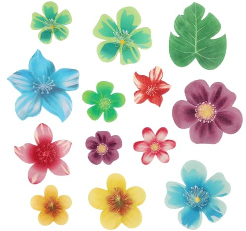 60 Piezas Papel Comestible para Decorar Tartas Flores y Árboles, Hojas de Arroz Decorativas para Cupcakes y Tartas, Adaptado a Cumpleaños Bodas y Fiestas