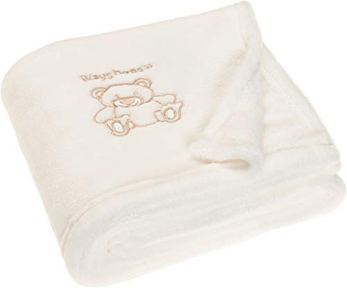 Playshoes Unisex Baby Fleece-Decke Bär 301700, 2 - Natur, 100 x 150 cm/39.4 Inch x 59 Inch