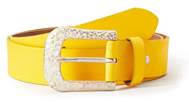 MGM Damen Gürtel Floral, Gr. 85 cm, Gelb (Gelb-rame 7)