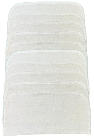 2 Ply Organic Flannel Washable Baby Wipes 8 x 8 Inches Set of 10 Matching Organic Cotton Thread Handmade in the USA!