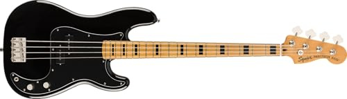 Squier Classic Vibe 70s Precision Bass, Schwarz, Ahorn Griffbrett