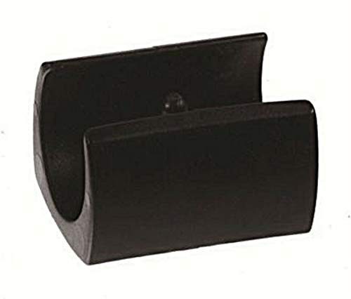4 patins de serrage coque/patins chaise plastique, noirs, avec 1 goupille, pour tubes ronds