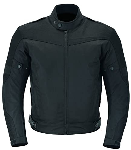 Texpeed Motorradjacke herren mit protektoren - Motorrad Motorroller Biker Wasserdicht Jacke Mit Rüstung (EN 1621-1) Schwarz - 7XL
