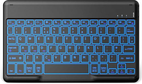 EasyAcc Bluetooth-Keyboard, Wireless Bluetooth Keyboard Compatible with Windows/Android/iOS with English Layout Tablets, backlight