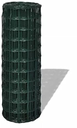 Green PVC Coated EURO Fence 4 x 2 Welded Wire Mesh Garden Fencing (1.2m x 25m (4x 2 mesh size))
