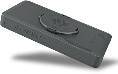 SKS GERMANY +COM/Charger 10.000 mAh Powerbank mit induktiver Ladefunktion zur Montage am COMPIT-System (Fast Charging Funktion, Ladestandsanzeige, USB-A (Ausgang) & USB-C (EIN- und Ausgang)), schwarz