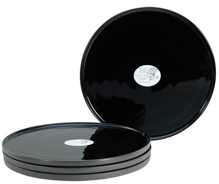 Creatable, Futuro Series 21662, 4-Piece Crockery Set, Stoneware Dinner Plate Set, Dishwasher and Microwave Safe, Made in Portugal