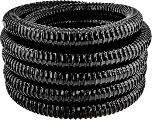 LONGRUNNEW Tubo a Spirale per Stagni 38 MM X 8,2 M Di Diametro Interno, Pvc Tubo a Spirale per Laghetto Facile Installazione E Occultamento per Laghetti, Giochi D'acqua, Giardino, Filtri per Cascate