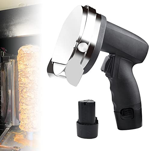 Coltello professionale per kebab turco, coltello elettrico senza fili per shawarma, coltello per kebab, taglierina per giroscopio da 80 W per agnello, tacchino, taglierina commerciale in acciaio ino