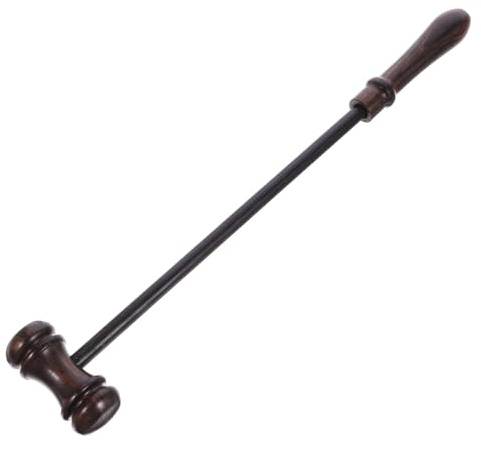 Operitacx Marteau pour Juge en Bois D'ébène, Marteau de Vente aux Enchères Portable, Finition Lisse et Confortable en Main, Outil Pratique pour Avocat et Cour