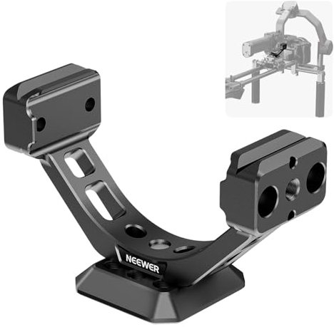 NEEWER Mount Adapter for RS3 Pro & RS4 Pro, Arca Type Quick Release Plate with NATO Rail Compatible with SmallRig Shoulder Rig V Mount Battery DJI RS 3 PRO RS 4 PRO Gimbal Stabilizer, GA030P
