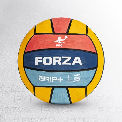 FORZA Water Polo Pro Match Ball | Professional FINA-Approved Competition Water Polo Ball with Premium Grip+ Technology - Multiple Sizes (Size 5, Pack of 1)