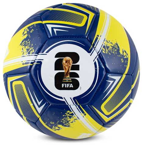 Hy-Pro offiziell lizenzierter FWC26 Fußball der Größe 5 – Trainingsball mit Trophäen-Design und Grafiken der Gastgebernationen, Fußballgeschenk für Jungen – FIFA Fußball-Weltmeisterschaft 2026 Design