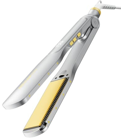 SHEGLAM Lisseur Boucleur 2-en-1, Fer à Lisser & Boucles à Ions Négatifs, Lissage Rapide en 10 Minutes (38mm)