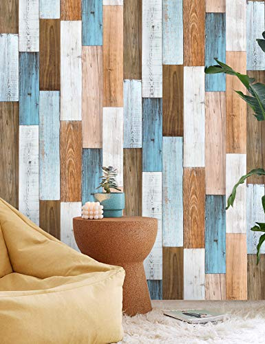 ICYEHAO Vinilo Adhesivo Muebles Madera, 44.5 x 500 cm Papel Pintado Autoadhesivo Madera Papel Tapiz Maderas Vinilo Adhesivo para Muebles,Armarios,Libreria,Sala de Estar, Dormitorio,Baño,Cocina