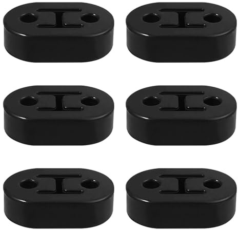 6 Piezas De Goma Amortiguadora, Ojales De Tubo De Escape De Dos Orificios para Vehículos De Motor, Adecuados para Proteger El Sistema De Escape De Los Vehículos De Motor.