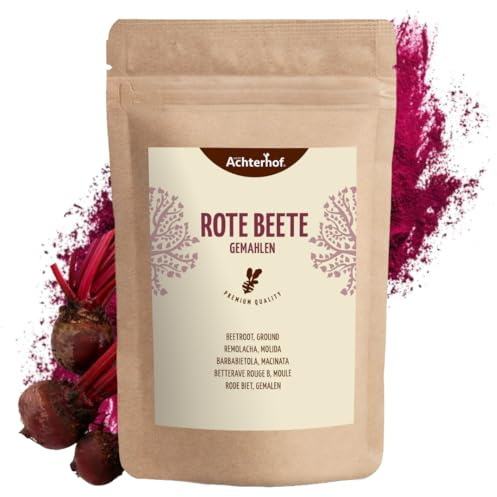 Rote Beete Pulver 100g | erdig, herzhaft und süß | roh und gekocht verwendbar | ideal zum Färben von Lebensmitteln | vom Achterhof