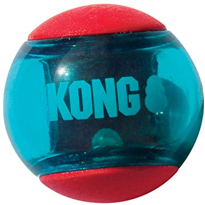 KONG - Squeezz Action Ball Red - Jouet couineur à rapporter Multi-Texture - pour Chien Grande Taille
