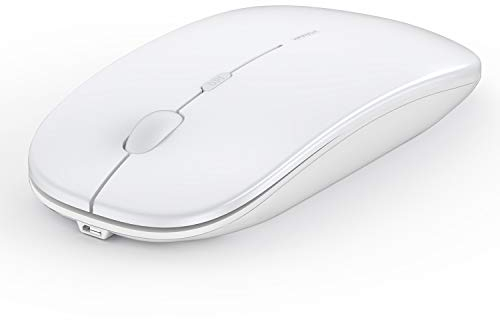 Anmck Kabellose Maus, Ergonomische Wiederaufladbare Funkmaus, Leise 3D USB Mini Optische Funk Maus, 1600 DPI, Ultra DüNne Tragbare Leichte Maus FüR Laptop Computer Pc