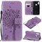 Zchen Schutzhülle für Huawei Y6 2019, PU-Leder, Brieftasche, Klappdeckel, Klappdeckel, für Huawei Y6 2019/Huawei Y6 Pro 2019/Honor 8A (Katzen-Violett)