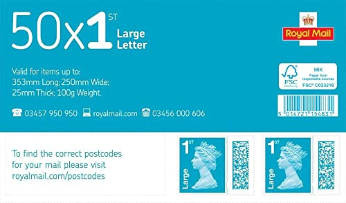 Royal Mail Ltd 50 x 1st Class Large Stamps