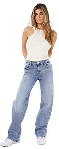 NOISY MAY NMYOLANDA NW Wide Jeans AZ236LB NOOS Frauen Jeans blau W27L30