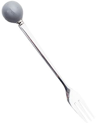 OUNONA 6pcs Ceramic Handle Stainless Steel Forks Mini Forks Dessert Espresso Spoons Ice Creative Flatware Home Tableware