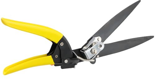 Cisailles à Gazon avec Tête de Coupe Rotative à 90° – Cisailles Robustes (330 mm) avec Lames en Acier Inoxydable (200 mm) et Poignées Ergonomiques – Cisailles Manuelles pour L'entretien Précis