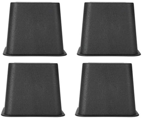 Juego de elevadores de muebles resistentes, elevadores ajustables de cama y silla, apilables, elevadores de pie de elefante para sofás, escritorios y mesas, elevadores de altura negros