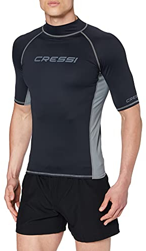 Cressi Rash Guard Man - Schützendes Kurzarmshirt für Herren, Ideal für Wassersport, aus Speziellem Elastischem Stoff, UV/UPF 50+ Sonnenschutz