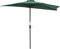 Outsunny Demi-Parasol Ø 2,7 m parasol de balcon 5 entretoises métal polyester vert