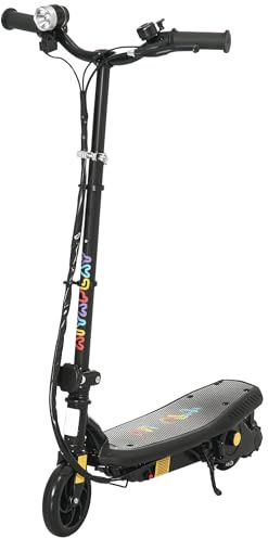HOMCOM Trottinette électrique 120 W Pliable pour Enfant 7-14 Ans 12 Km/h Max. autonomie 10 Km Max. Noir