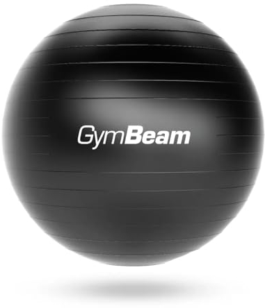 GymBeam Gymnastikball 85 cm - Inkl. Pumpe, verbessert Stabilität und Körperkontrolle, lindert Rückenschmerzen, geeignet für Kräftigungsübungen und Prävention von Rückenschmerzen, Sitzball (Black)