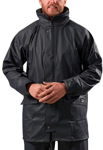 Xpert - Swampmaster Stormgear Unisex Waterproof Jacket. Windbreaker Breathable No-sweat Workwear Jacket For Men And Women. Raincoat For Work, Fishing, Cycling, Camping Or Walking (Navy, M)