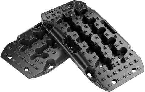 Wiltec Sandbleche Paar 581 x 295 x 65 mm Sandboards bis 7 t, 2er Set Anfahrhilfe für Wohnmobil, Bergeboards Traktionshilfe für Sand, Schlamm und Schnee