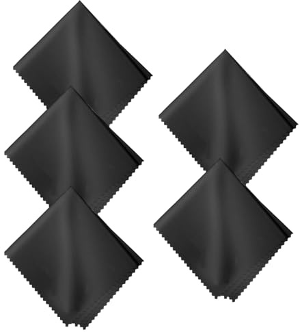 Microfiber Cleaning Cloths - 5Pcs Reusable Glasses and Screen Cleaner - Glasses Cleaning Cloth Lint Free and Ultra Fine Cleaning Cloths,Lens Cleaning Wipes - Cleaning Cloth(15 * 18cm)