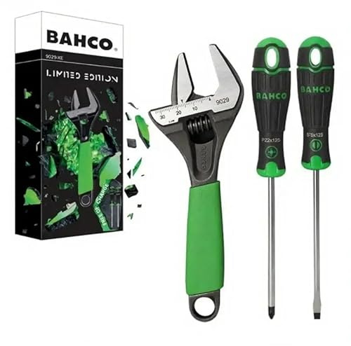 Bahco 9029-XE Green Ergo Adjustable Wrench 6 Extra Wide Opening 32mm - Limited Edition