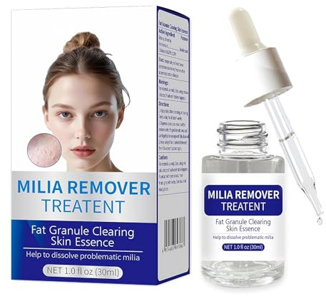 Milia Removal Serum, un siero per il trattamento dell'acne su viso e occhi, restringe delicatamente i pori, riduce occhiaie, borse e acne. Adatto sia per la cura del contorno occhi che del viso