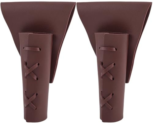 CALFOVERA 2 Pezzo di Spada in Pelle Rosso Scuro Rana Medievale Fondina per Pugnale in Pelle PU Regolabile Rinascimentale Lama Vichinga Fodero per Cintura Fodero Uomini Adulti Costume da Cosplay L