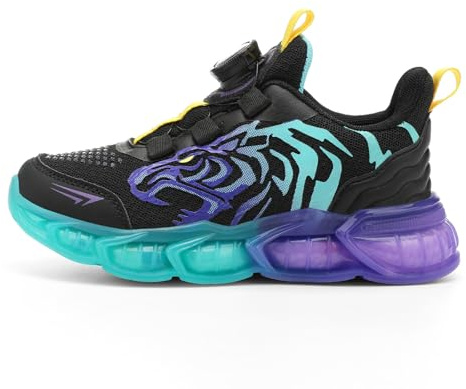 Scarpe da Ginnastica per Bambini, Scarpe da Corsa alla Moda per Ragazzi, Scarpe Sportive con Motivo Drago Tigre, Comode Scarpe da Jogging Traspiranti Leggere EU28-39